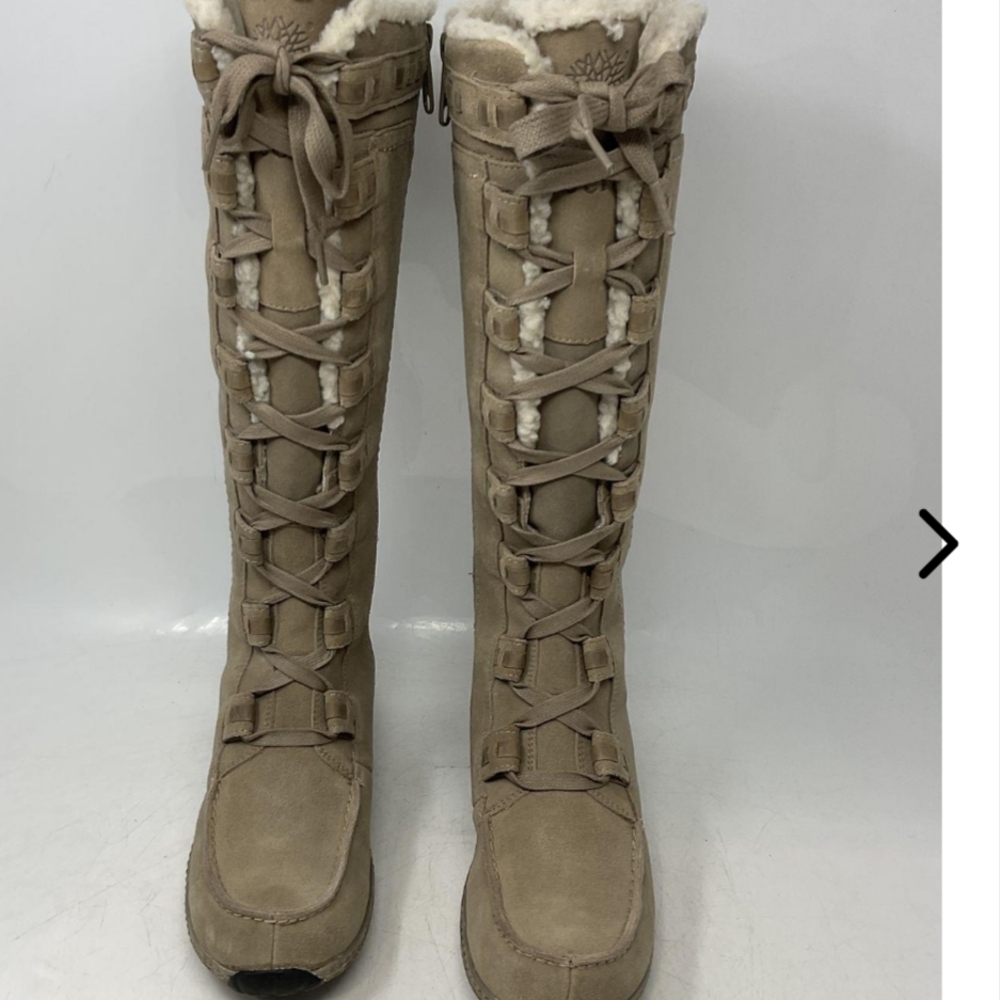 Timberland Women's Beige Lace-Up Winter Boots - Picture 2 of 3